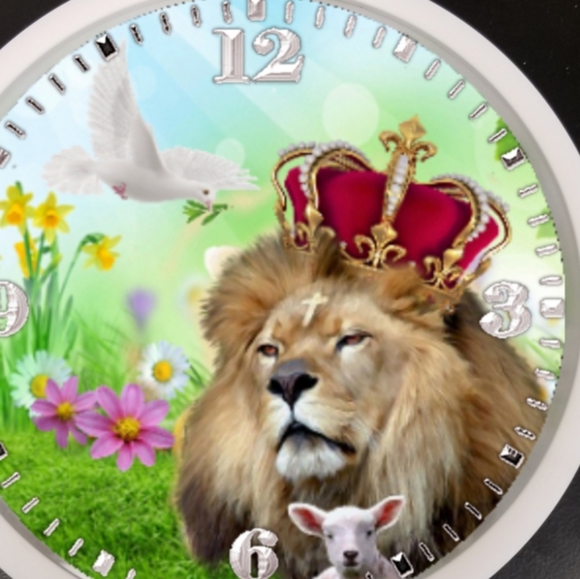 Lion lamb n dove led lights clock - Picture 4 of 4
